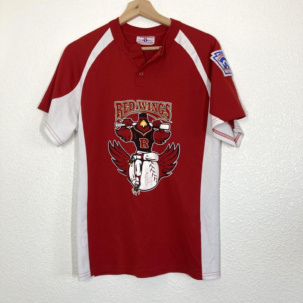 Teamwork Athletic Red Wings Baseball Jersey Shirt Youth Small Little League #4